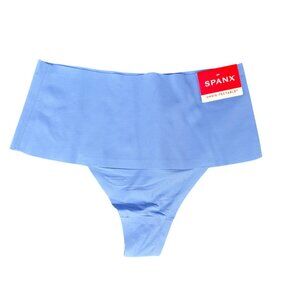 Spanx Undie-Tectable Womens Size Small Panty Thong Smoothing Waistband Blue New
